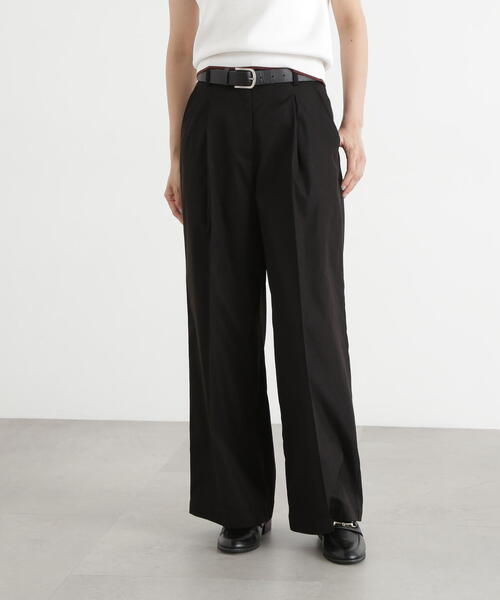 N.（N. Natural Beauty Basic）（エヌエヌナチュラルビューティーベーシック）の「タックワイドパンツ（その他パンツ・レディース・ブラック/ベージュ・SMALL/MEDIUM）」の22枚目の写真