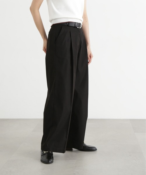 N.（N. Natural Beauty Basic）（エヌエヌナチュラルビューティーベーシック）の「タックワイドパンツ（その他パンツ・レディース・ブラック/ベージュ・SMALL/MEDIUM）」の3枚目の写真