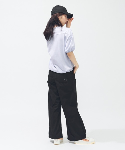 PUMA(プーマ)の「プーマ PUMA SUMMER ウーブン ワイドパンツ(その他パンツ・レディース・ベージュ/カーキ/ブラック・S/M/L/XL)」の6枚目の写真