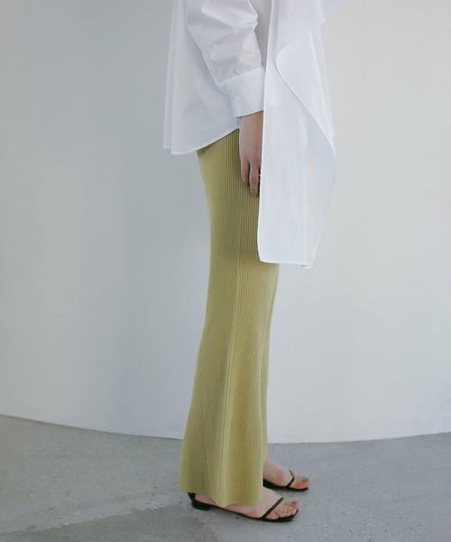 MANOF（マノフ）の「RIB KNIT PANTS（その他パンツ・レディース・ブラック/ライム・S/M）」の6枚目の写真