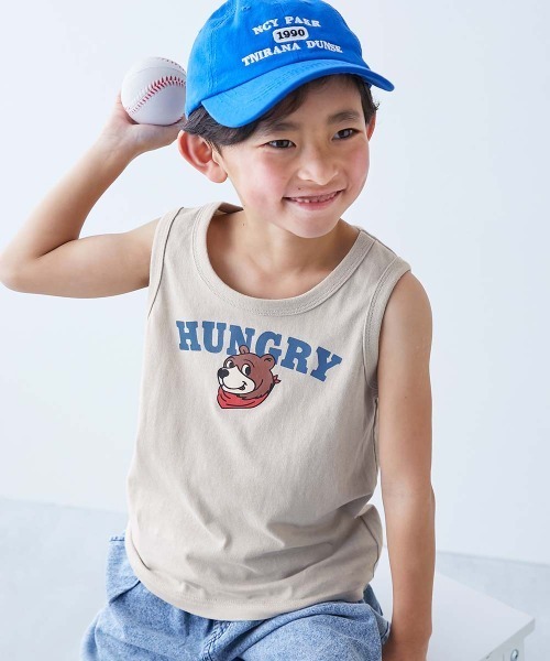 devirock（デビロック）の「綿100％ デビラボ プリントタンクトップ（タンクトップ・キッズ・ブラック系1/グレー系1/ブラック系3/グリーン系2/ブルー系1/オレンジ系1/グレー系2/グリーン系1/ブラック系2/ブルー系2・80ｃｍ/90cm/100cm/110cm/120cm/130cm/140cm/150cm/160cm）」の4枚目の写真