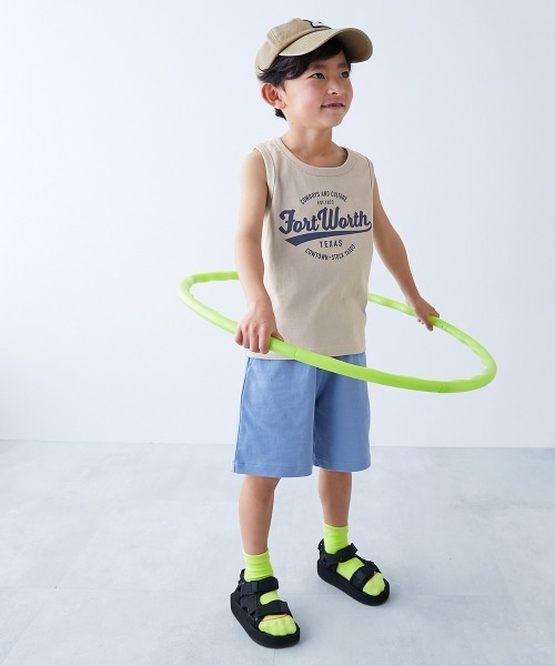 devirock（デビロック）の「綿100％ デビラボ プリントタンクトップ（タンクトップ・キッズ・ブラック系1/グレー系1/ブラック系3/グリーン系2/ブルー系1/オレンジ系1/グレー系2/グリーン系1/ブラック系2/ブルー系2・80ｃｍ/90cm/100cm/110cm/120cm/130cm/140cm/150cm/160cm）」の11枚目の写真