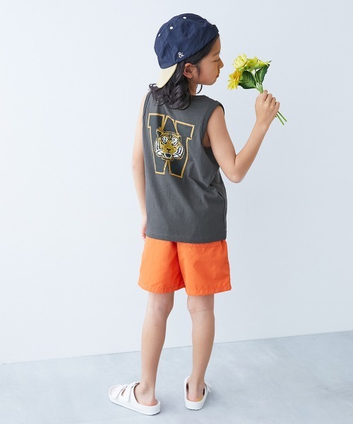 devirock（デビロック）の「綿100％ デビラボ プリントタンクトップ（タンクトップ・キッズ・ブラック系1/グレー系1/ブラック系3/グリーン系2/ブルー系1/オレンジ系1/グレー系2/グリーン系1/ブラック系2/ブルー系2・80ｃｍ/90cm/100cm/110cm/120cm/130cm/140cm/150cm/160cm）」の12枚目の写真