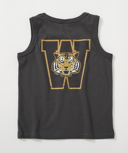 devirock（デビロック）の「綿100％ デビラボ プリントタンクトップ（タンクトップ・キッズ・ブラック系1/グレー系1/ブラック系3/グリーン系2/ブルー系1/オレンジ系1/グレー系2/グリーン系1/ブラック系2/ブルー系2・80ｃｍ/90cm/100cm/110cm/120cm/130cm/140cm/150cm/160cm）」の17枚目の写真