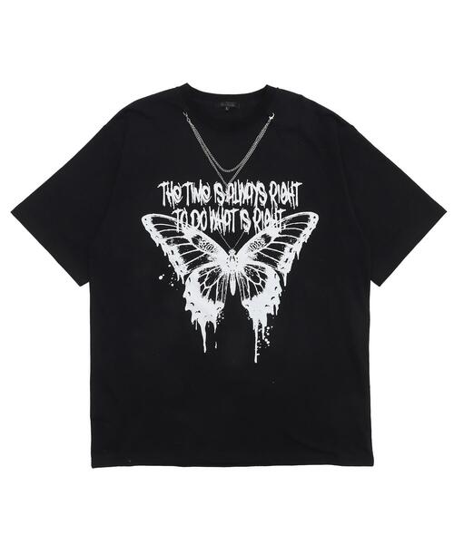 セール】WEGO/アクセ付きハードグラフィックT（Tシャツ