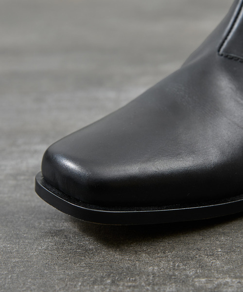 PADRONE パドローネ / BL SQUARE SIDE ZIP BOOTS スクエアトゥサイド