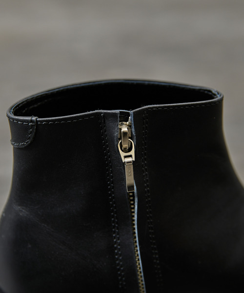 PADRONE（パドローネ）の「PADRONE パドローネ / BL SQUARE SIDE ZIP BOOTS スクエアトゥサイドジップヒールブーツ 日本製 / PU8777-1101（ブーツ・メンズ・ブラック/アッシュブラウン・40/41/42）」の15枚目の写真