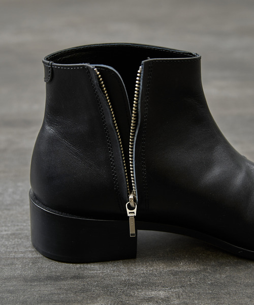 PADRONE（パドローネ）の「PADRONE パドローネ / BL SQUARE SIDE ZIP BOOTS スクエアトゥサイドジップヒールブーツ 日本製 / PU8777-1101（ブーツ・メンズ・ブラック/アッシュブラウン・40/41/42）」の16枚目の写真
