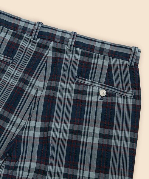 BROOKS BROTHERS(ブルックスブラザーズ)の「コットン マドラス プレーンフロントパンツ Regular(その他パンツ・メンズ・ネイビー・30inch/31inch/32inch/33inch/34inch/35inch/36inch/38inch)」の2枚目の写真