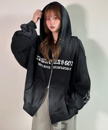 A'GEM/9 × .kom 『ARULE/アルール』 バッククロススプレー加工パーカー