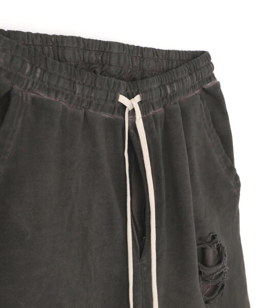 DANKE SCHON（ダンケシェーン）の「DankeSchon/ダンケシェーン/WATERDYE SWEAT CARGO SHORTS（スウェットパンツ・メンズ・チャコールグレー・L/M）」の7枚目の写真