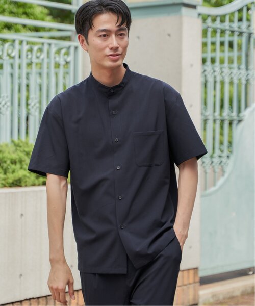 ikka(イッカ)の「【イージーケア/セットアップ対応】Reflax(R) リラックスバンドカラーシャツ(シャツ/ブラウス・メンズ・グリーン/ダークネイビー/ベージュ・M/L/XL/S)」の15枚目の写真