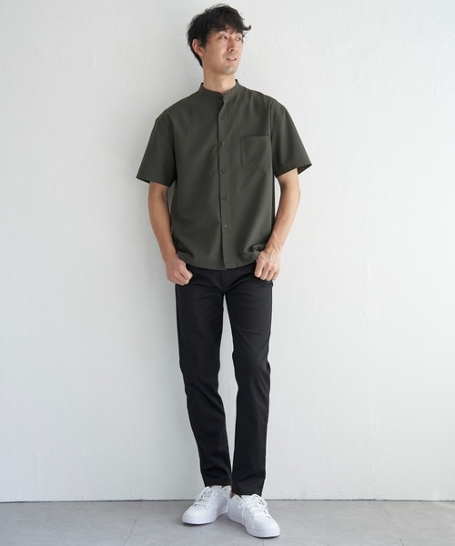 ikka(イッカ)の「【イージーケア/セットアップ対応】Reflax(R) リラックスバンドカラーシャツ(シャツ/ブラウス・メンズ・グリーン/ダークネイビー/ベージュ・M/L/XL/S)」の10枚目の写真