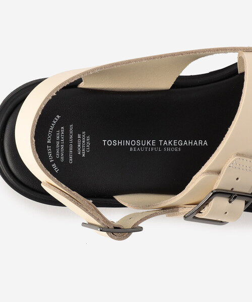 BEAUTIFUL SHOES（ビューティフルシューズ）の「BEAUTIFUL SHOES | レザーサンダル WOMEN（サンダル・レディース・オフホワイト/ブラック・24/23.5/23）」の10枚目の写真