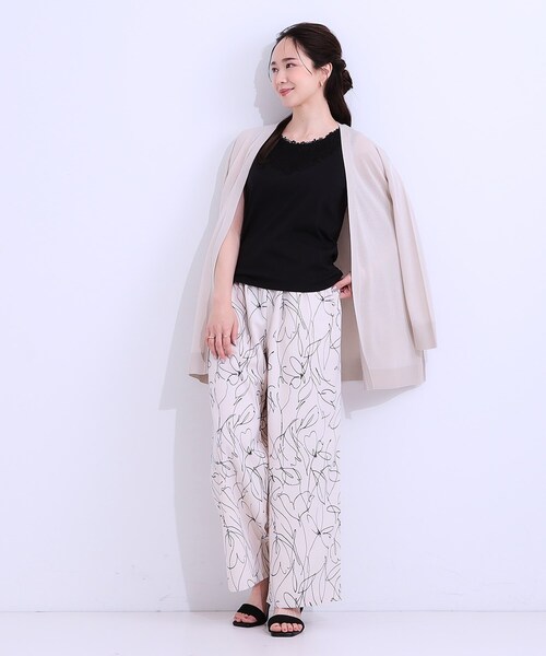 DRESKIP(ドレスキップ)の「【洗える/ひんやり】体型カバーにも トッパー ロングカーディガン(カーディガン/ボレロ・レディース・ブラック/ライトベージュ/ブルー・01/02/03)」の6枚目の写真