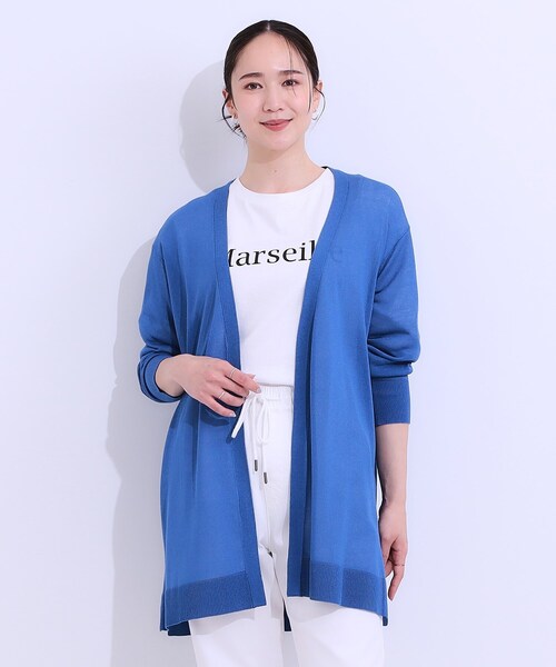 DRESKIP(ドレスキップ)の「【洗える/ひんやり】体型カバーにも トッパー ロングカーディガン(カーディガン/ボレロ・レディース・ブラック/ライトベージュ/ブルー・01/02/03)」の12枚目の写真