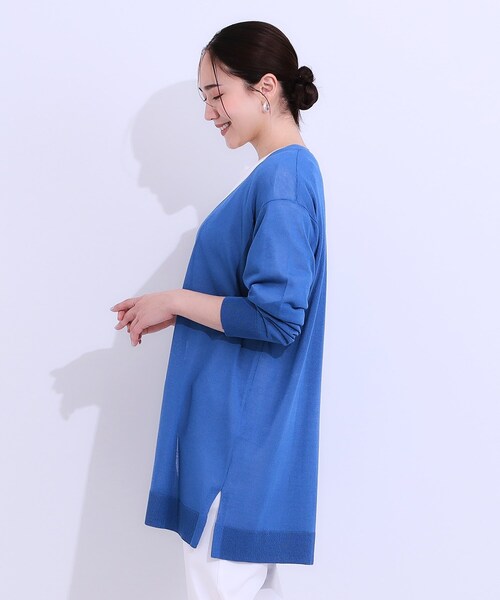 DRESKIP(ドレスキップ)の「【洗える/ひんやり】体型カバーにも トッパー ロングカーディガン(カーディガン/ボレロ・レディース・ブラック/ライトベージュ/ブルー・01/02/03)」の13枚目の写真