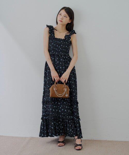 セール】【5色展開】フリルデザインベアワンピース（ワンピース