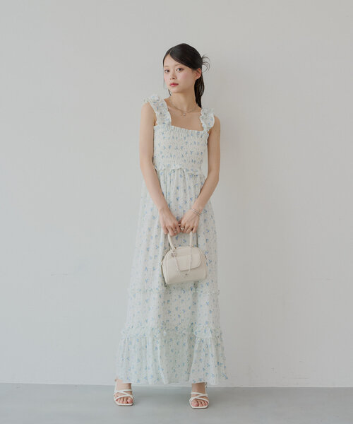 Chico(チコ)の「【5色展開】フリルデザインベアワンピース(ワンピース・レディース・ブラック系その他2/ブルー/ホワイト系その他2/ホワイト/ホワイト系その他3・FREE)」の17枚目の写真
