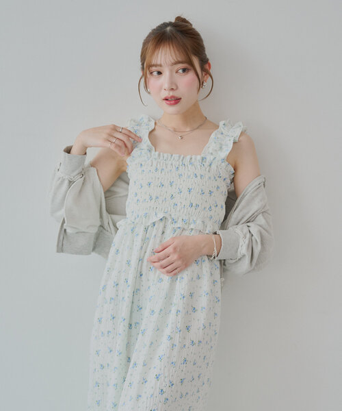 セール】【5色展開】フリルデザインベアワンピース（ワンピース