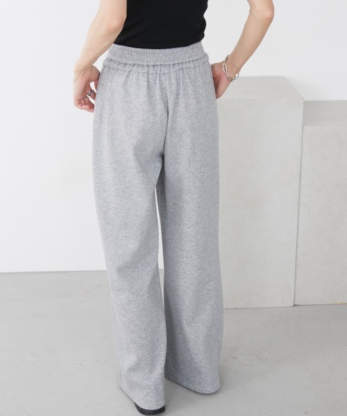 アルバローザ スウェット パンツ 新品！！ALBA ROSA♥総柄ロゴ ストレッチ スウェットパンツ♥黒