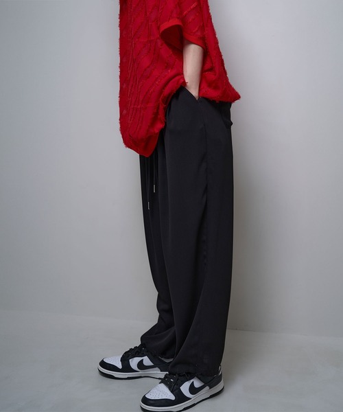 Nora Lily(ノラリリー)の「【Nora Lily】2 Tuck Wide Relax Pants(UNISEX)(デニムパンツ・メンズ・ライトパープル/グレイッシュベージュ/ブラック・FREE)」の4枚目の写真