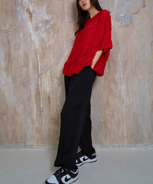 Nora Lily(ノラリリー)の「【Nora Lily】2 Tuck Wide Relax Pants(UNISEX)(デニムパンツ・メンズ・ライトパープル/グレイッシュベージュ/ブラック・FREE)」の6枚目の写真