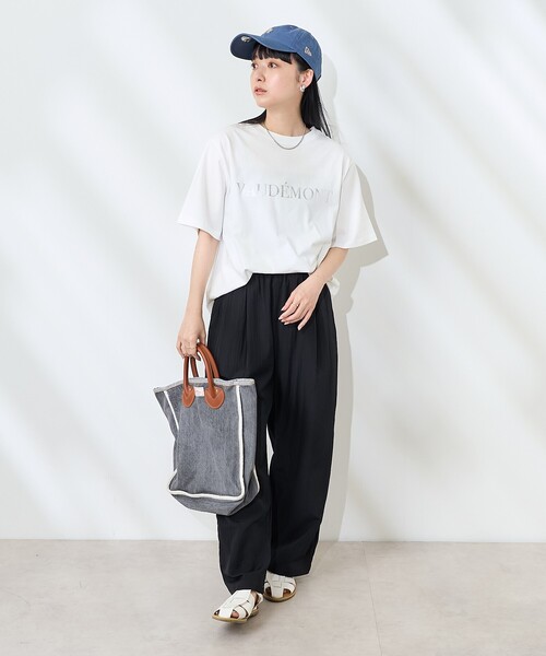 FREAK'S STORE(フリークスストア)の「フロントバックロゴ箔プリントTシャツ(Tシャツ/カットソー・レディース・杢グレー/オフホワイト/イエロー・フリ-)」の22枚目の写真