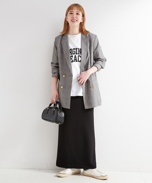B.C STOCK(ベーセーストック)の「《追加4》手洗い可 / ダンボールストレートスカート(スカート・レディース・ブラック/ホワイト/チャコールグレー・FREE)」の18枚目の写真