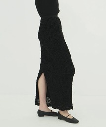SHIRRING STRAIGHT SKIRT