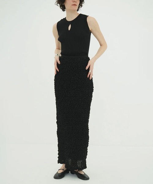 CLANE クラネ SHIRRING STRAIGHT SKIRT CLANE クラネ SHIRRING STRAIGHT SKIRT