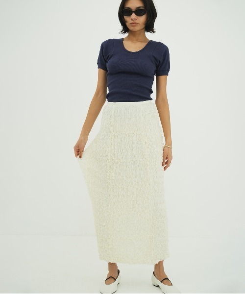 スカート CLANE SHEER SWITCHING STRAIGHT SKIRT CLANE 正規商品 スカート クラネ シアー スイッチング