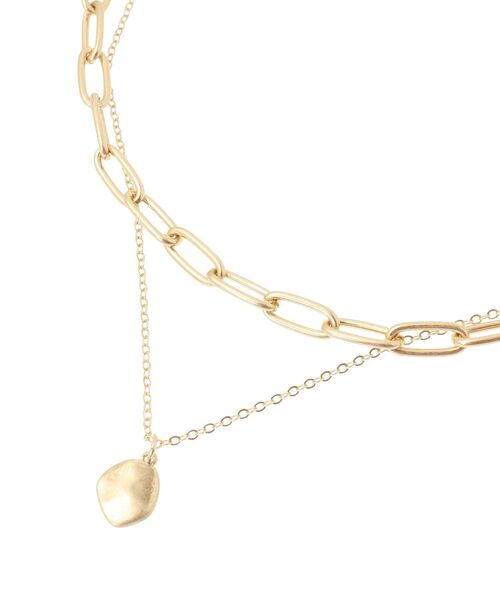 AMERICAN HOLIC（アメリカンホリック）の「2連チェーン×ワントップネックレス（ネックレス・レディース・シルバー/ゴールド・FREE）」の5枚目の写真