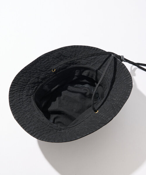 RIVE DROITE（リヴドロワ）の「【コーデのポイントに】コットンサファリハット（ハット・レディース・ベージュ/ブラック・FREE）」の4枚目の写真