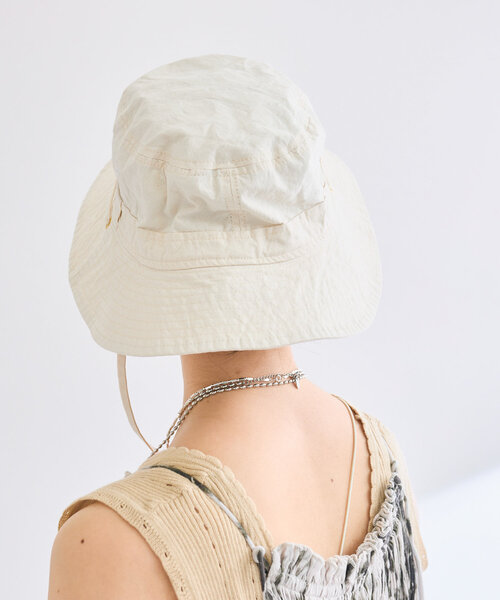 RIVE DROITE（リヴドロワ）の「【コーデのポイントに】コットンサファリハット（ハット・レディース・ベージュ/ブラック・FREE）」の14枚目の写真