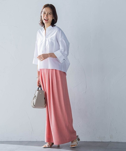 LAUTREAMONT（ロートレアモン）の「シワ軽減オックスフォードブラウス≪洗濯機で洗える≫（シャツ/ブラウス・レディース・グリーン/イエロー/ホワイト/ライトブルー・9号）」の2枚目の写真