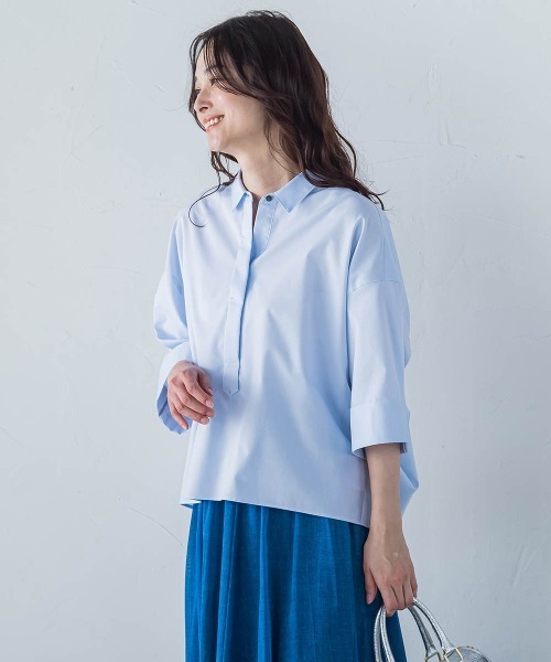 ロートレアモン（LAUTREAMONT）/シワ軽減オックスフォードブラウス≪洗濯機で洗える≫ セール】シワ軽減オックスフォードブラウス≪洗濯機で洗える≫（シャツ