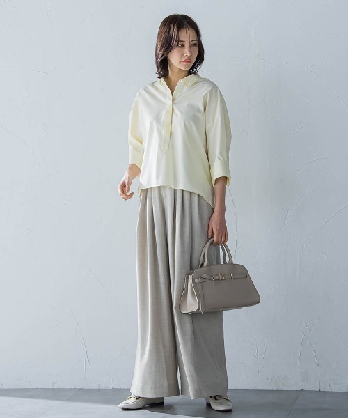 LAUTREAMONT（ロートレアモン）の「シワ軽減オックスフォードブラウス≪洗濯機で洗える≫（シャツ/ブラウス・レディース・グリーン/イエロー/ホワイト/ライトブルー・9号）」の15枚目の写真