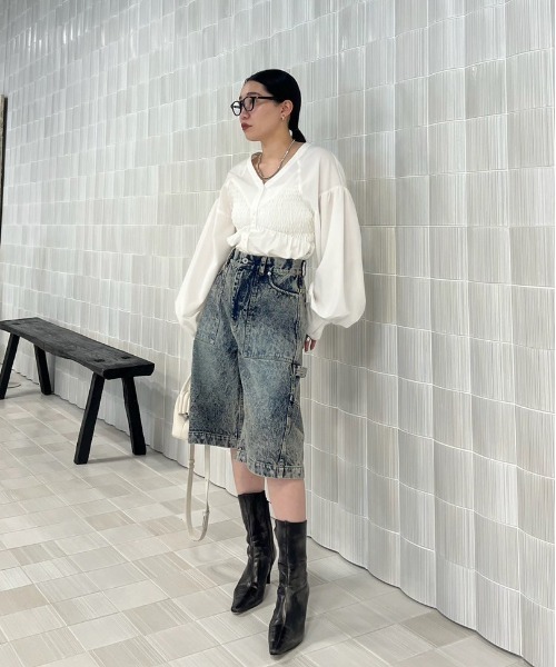 Ameri（アメリ）の「MEDI 2WAY REMOVE DENIM PANTS（デニム