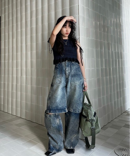 パンツ AMERI MEDI 2WAY REMOVE DENIM PANTS MEDI 2WAY REMOVE DENIM PANTS（デニムパンツ）｜Ameri（アメリ