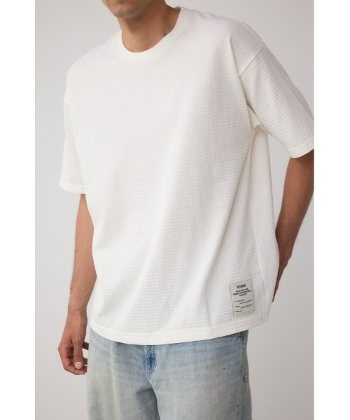 AZUL by moussy(アズールバイマウジー)の「サーフェイスチェンジミルスペックTシャツ(Tシャツ/カットソー・メンズ・オフホワイト/ライトブラック/ブロンズ・LARGE/MEDIUM)」の2枚目の写真