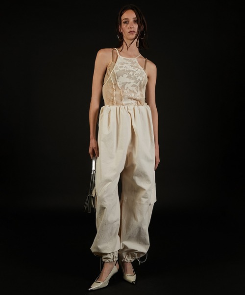 PRANK PROJECT（プランクプロジェクト）の「ワッシャーリップストップボリュームカーゴパンツ / Washer Ripstop Volume Cargo Pants（カーゴパンツ・レディース・ブラック/ホワイト・36/38）」の6枚目の写真