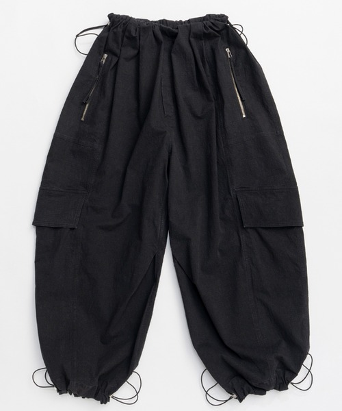 PRANK PROJECT（プランクプロジェクト）の「ワッシャーリップストップボリュームカーゴパンツ / Washer Ripstop Volume Cargo Pants（カーゴパンツ・レディース・ブラック/ホワイト・36/38）」の22枚目の写真