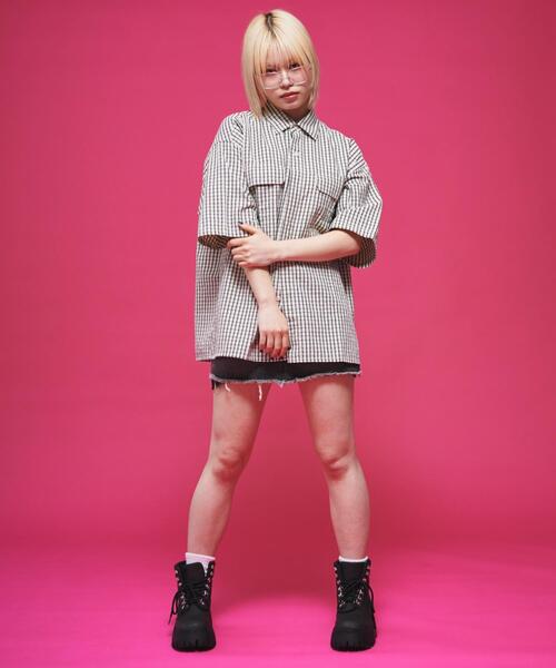 LTR DEPTH（レイターデプス）の「LTR DEPTH/ミニマムチェックロゴシャツ（シャツ/ブラウス・メンズ・ホワイト系その他2/ベージュ系その他2・LARGE/MEDIUM）」の12枚目の写真