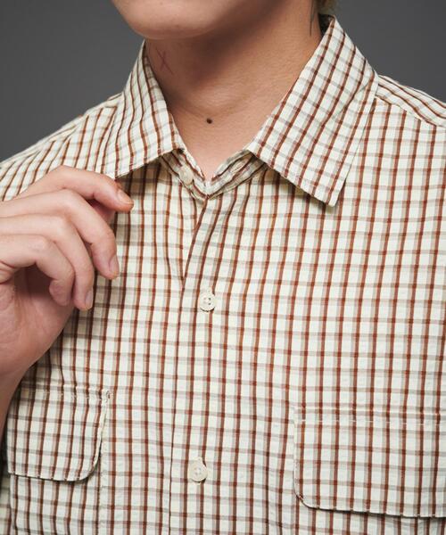 LTR DEPTH（レイターデプス）の「LTR DEPTH/ミニマムチェックロゴシャツ（シャツ/ブラウス・メンズ・ホワイト系その他2/ベージュ系その他2・LARGE/MEDIUM）」の13枚目の写真