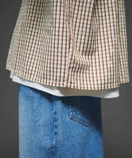 LTR DEPTH（レイターデプス）の「LTR DEPTH/ミニマムチェックロゴシャツ（シャツ/ブラウス・メンズ・ホワイト系その他2/ベージュ系その他2・LARGE/MEDIUM）」の16枚目の写真