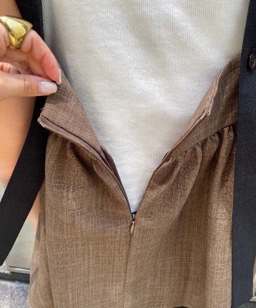 AIC.（エーアイシー）の「ロングベルトレイヤードキャミソール（キャミソール・レディース・グレー/ブラウン・FREE）」の18枚目の写真