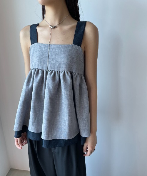 AIC.（エーアイシー）の「ロングベルトレイヤードキャミソール（キャミソール・レディース・グレー/ブラウン・FREE）」の19枚目の写真