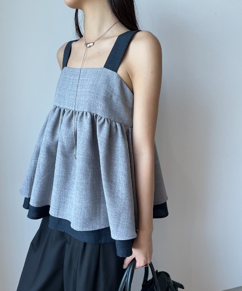 AIC.（エーアイシー）の「ロングベルトレイヤードキャミソール（キャミソール・レディース・グレー/ブラウン・FREE）」の22枚目の写真