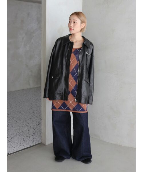 Ungrid（アングリッド）の「ハイウエストバギーデニム（デニムパンツ・レディース・ブルー/インディゴブルー・25inch/24inch/26inch）」の18枚目の写真